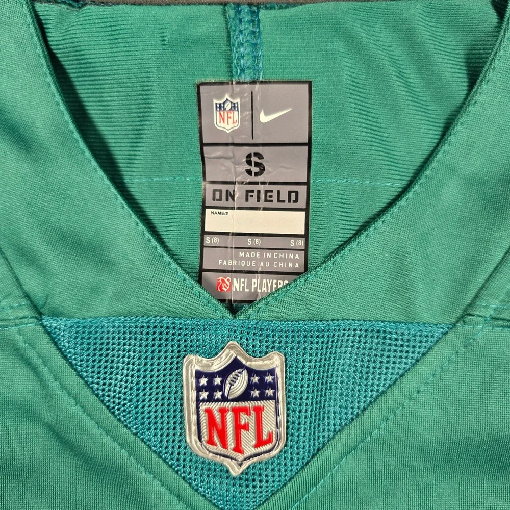 Nike Miami Dolphins Tua Tagovailoa 1 On Field Jersey Youth Small 8 Aqua Teal